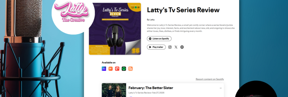 Latty's TV Series Review Podcast episode with guest romance author